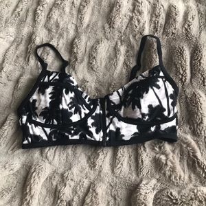 Palm Print Bikini Top
